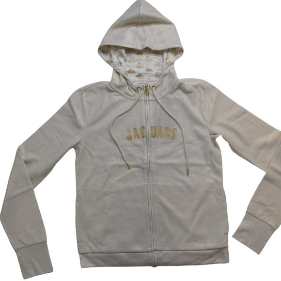 Couture Womens NFL Jacksonville Jaguars Play Action Cream Hoodie New XS - Picture 3 of 8